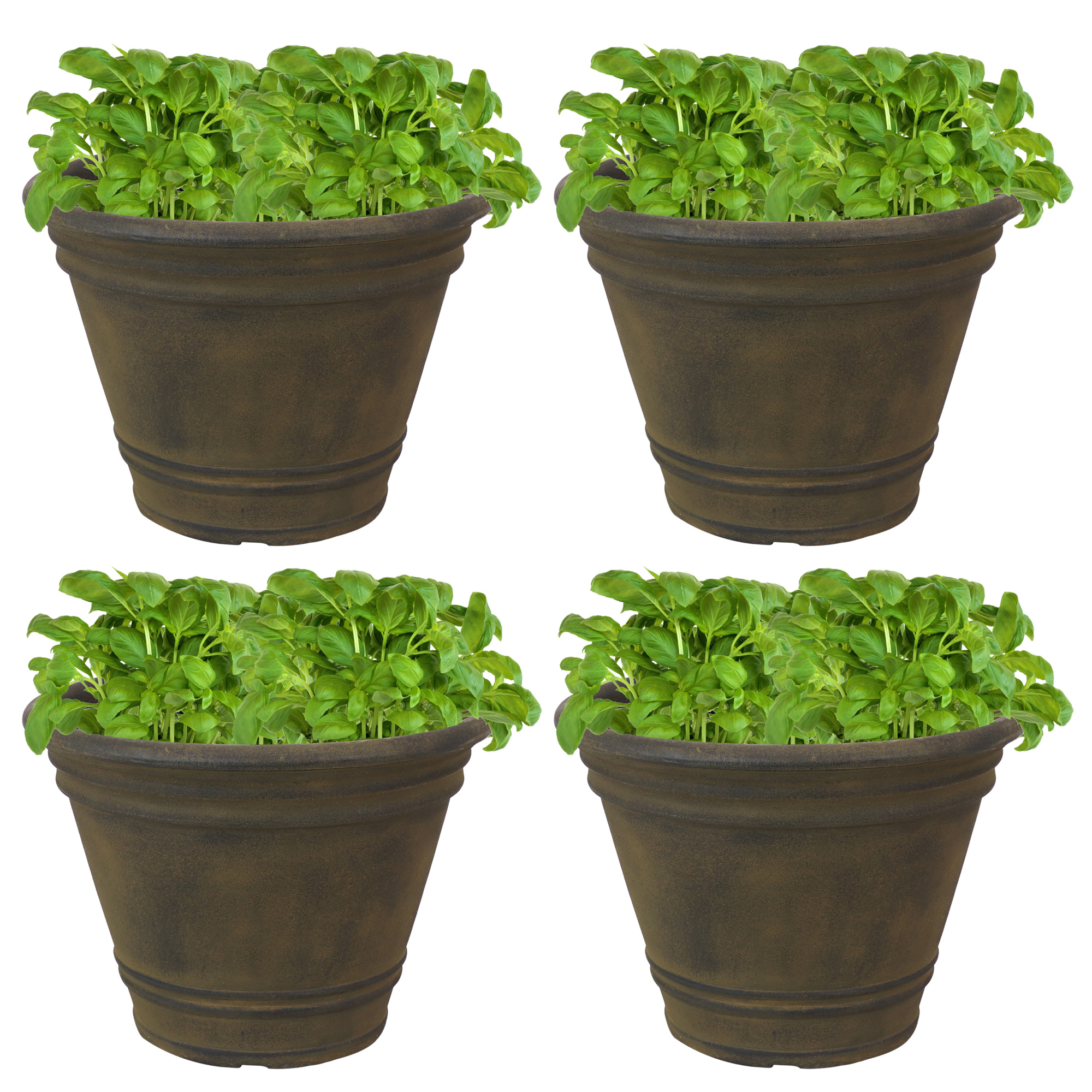 Sunnydaze Decor, Franklin Outdoor Flower Pot Planter, Model# DG-752-4PK